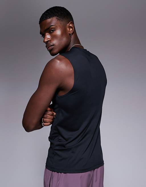 4505 Icon Training Quick Dry Muscle Fit Tank In Black