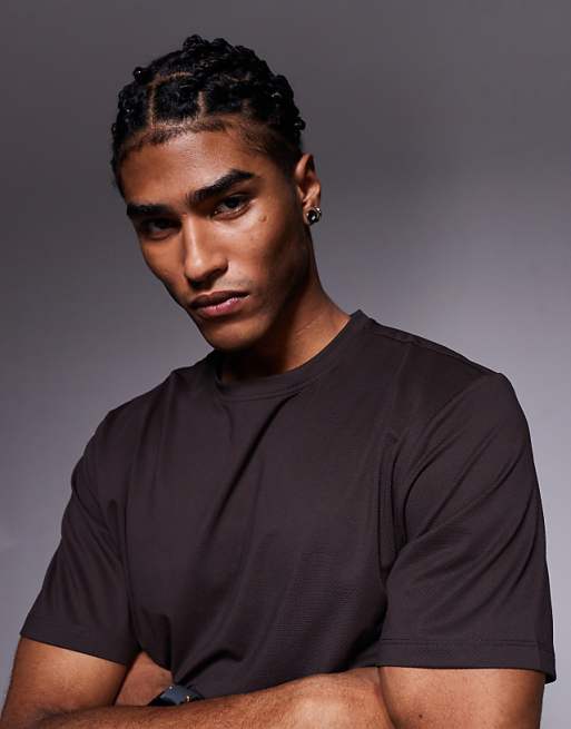 4505 Icon Training T-shirt With Quick Dry 2 Pack In Coffee And Graphite