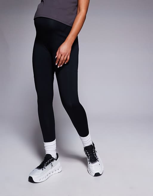 4505 Maternity Icon Active Bum Sculpt High Waist Gym Legging With Inner Pocket In Black