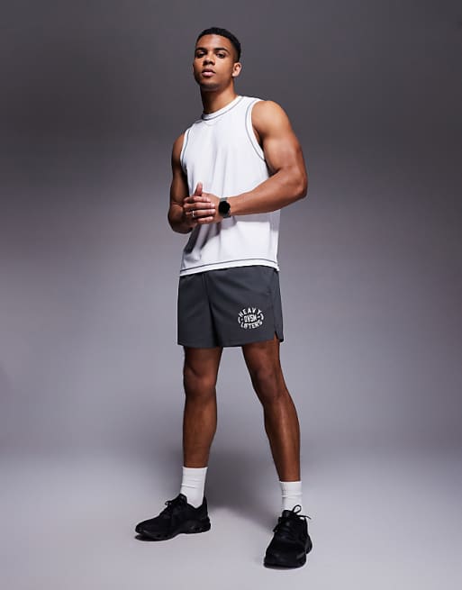 4505 Mesh Drop Armhole Vest With Contrast Seams In White