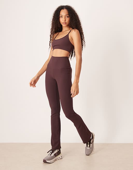 4505 micro rib yoga co-ord in fig