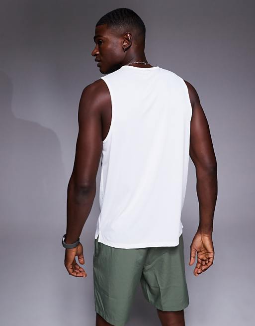 4505 Nylon Performance Mesh Quick Dry Running Vest In White