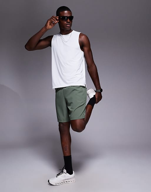 4505 nylon performance mesh quick dry running vest in white