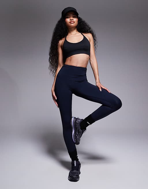 4505 Petite Icon active bum sculpt high waist gym legging with inner pocket in navy