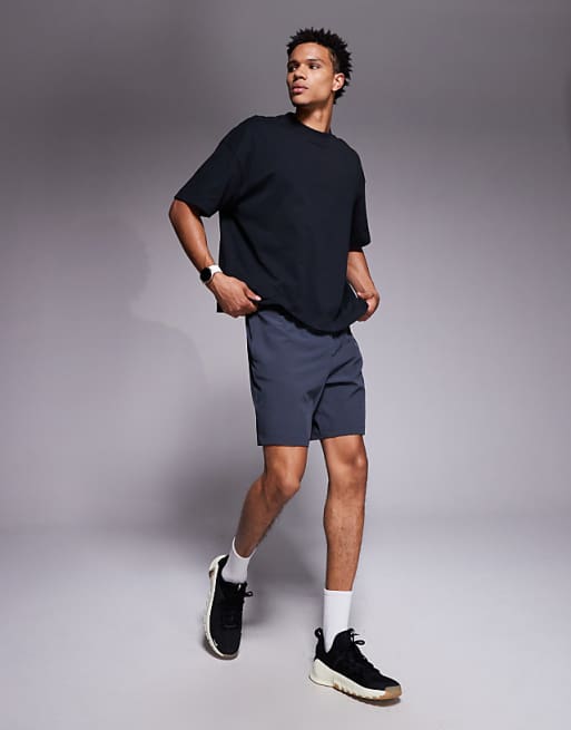 4505 Quick Dry Boxy Cropped Heavyweight Cotton Training T-shirt In Black