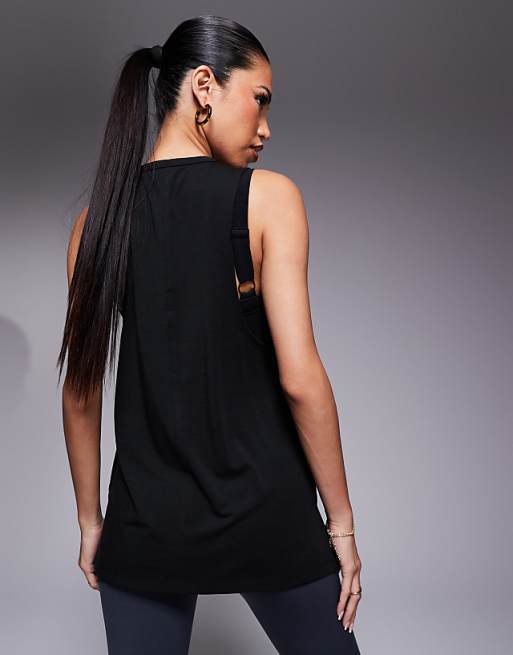 4505 Quick Dry Performance Jersey Drop Armhole Vest In Black
