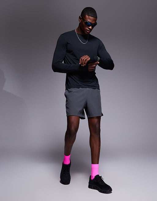 4505 Quick Dry Performance Mesh Back Print Long Sleeve In Black