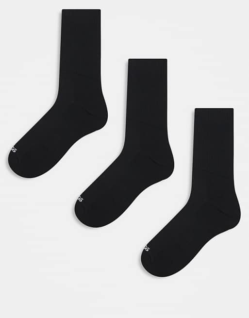 4505 quick dry running socks with arch support 3 pack in black