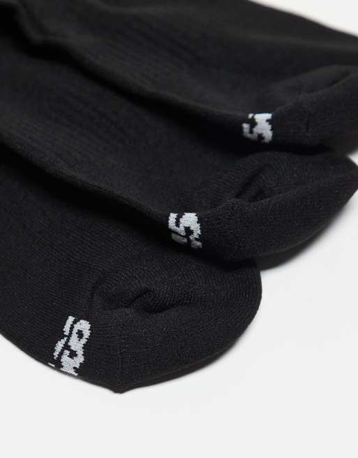 4505 Quick Dry Running Trainer Socks With Arch Support 3 Pack In Black