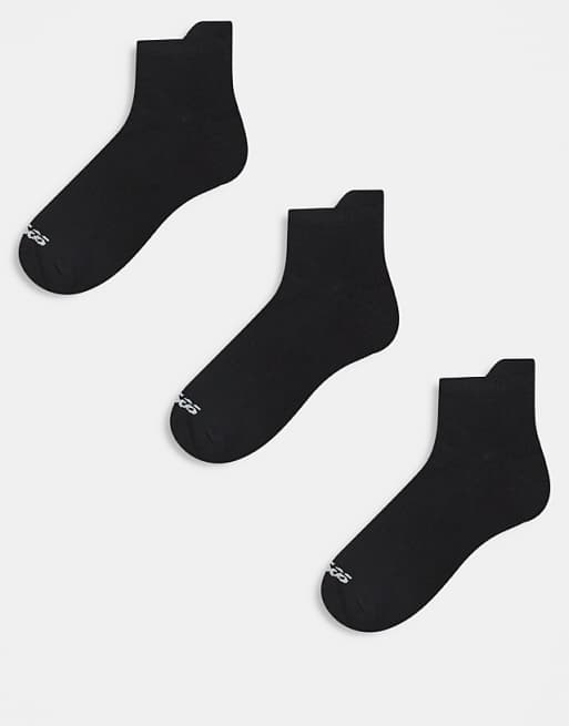 4505 quick dry running trainer socks with arch support 3 pack in black