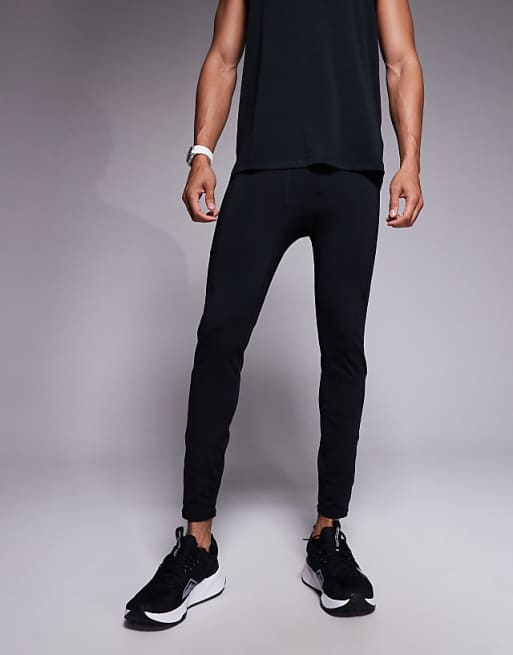 4505 Reflective Quick Dry Base Layer Running Tights With Energy Gel Pocket In Black