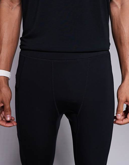 4505 Reflective Quick Dry Base Layer Running Tights With Energy Gel Pocket In Black