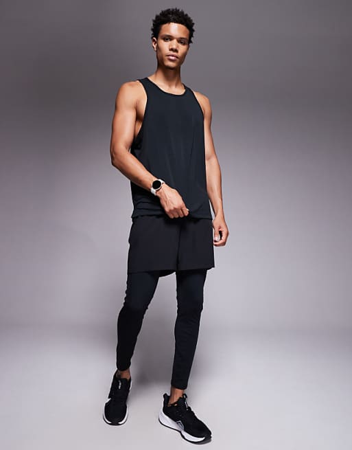 4505 reflective quick dry base layer running tights with energy gel pocket in black