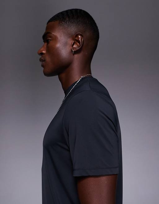 4505 Running Quick Dry Back Print Performance Mesh T-shirt In Black