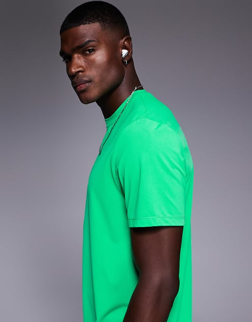 4505 Running Quick Dry Back Print Performance Mesh T-shirt In Neon Green