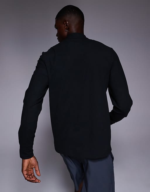 4505 Running Thermal Interlock 1/4 Zip Long Sleeve Training Top In Black