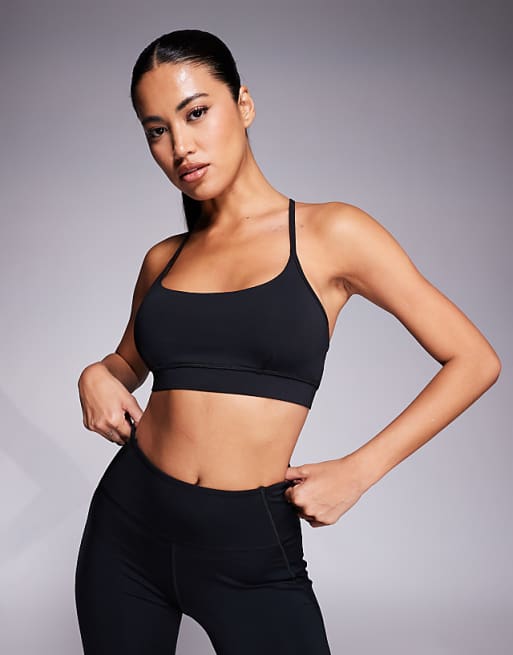4505 sculpting active medium support sports bra with adjustable straps in black
