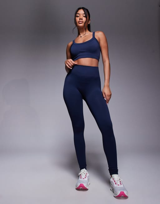 4505 Sculpting Seamless Gym Co-ord In Navy Ink
