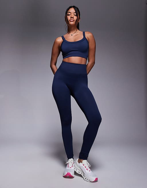 4505 sculpting seamless gym co-ord in navy ink