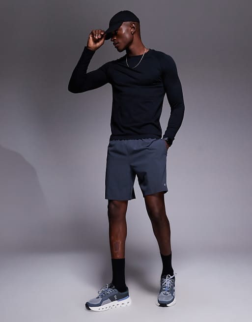 4505 Seamless Mesh Slim Fit Lightweight Base Layer Long Sleeve In Black