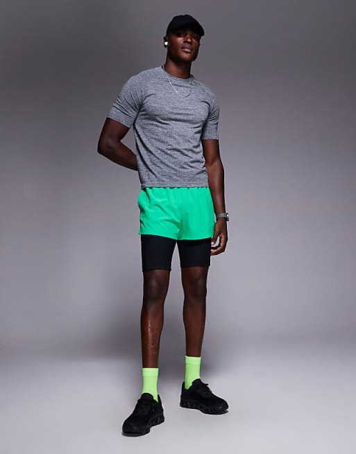 4505 Seamless Mesh Slim Fit Lightweight Base Layer T-shirt In Sky Grey Marl