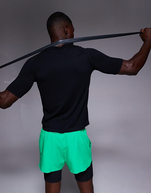 4505 Seamless Mesh Slim Fit Lightweight Base Layer T-shirt In Black