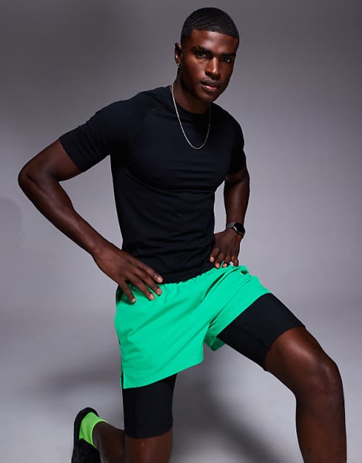 4505 seamless mesh slim fit lightweight base layer t-shirt in black