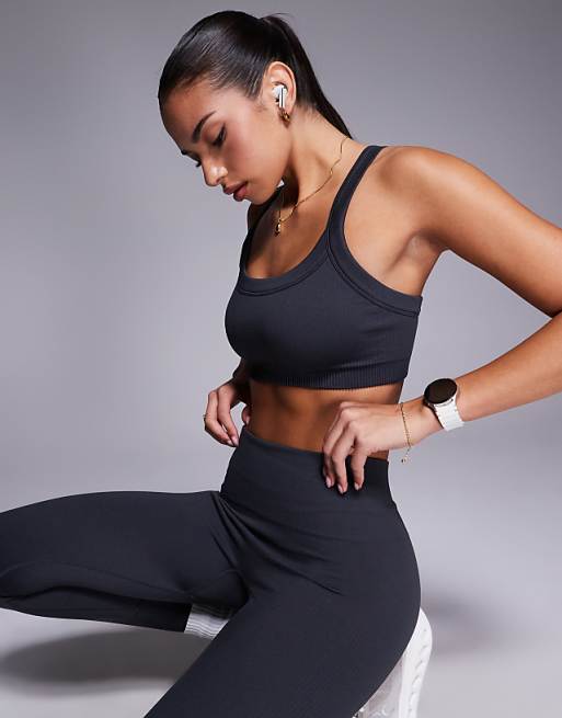 4505 Seamless Sculpting Co-ord Set In Flint Grey