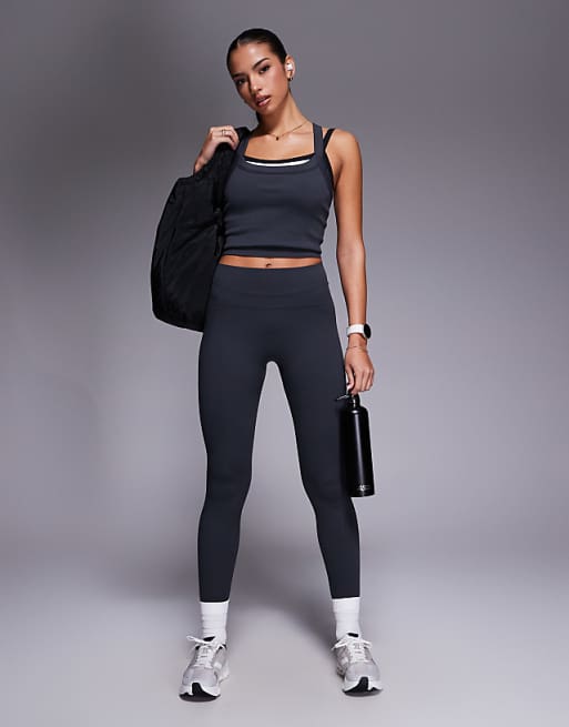 4505 Seamless Sculpting Co-ord Set In Flint Grey