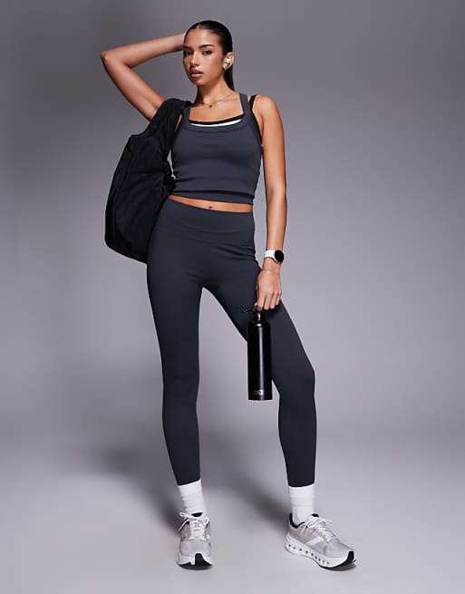 4505 seamless sculpting co-ord set in flint grey