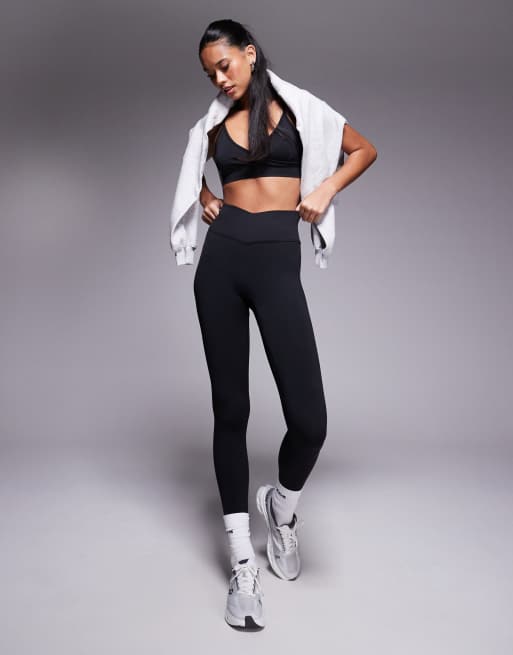 4505 Seamless Wrap Detail Co-ord In Black