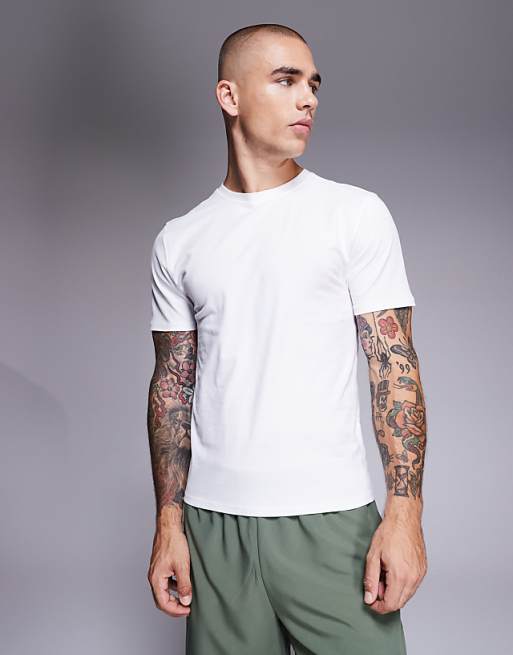 4505 shrunken fit cotton training baby tee with quick dry finish in white