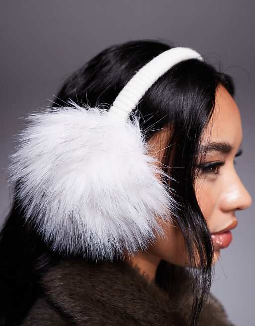 4505 Ski Faux Fur Ear Muffs In White