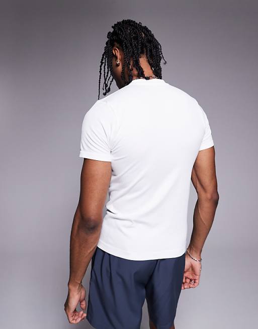 4505 Slim Fit Seamless Ribbed Training T-shirt In White