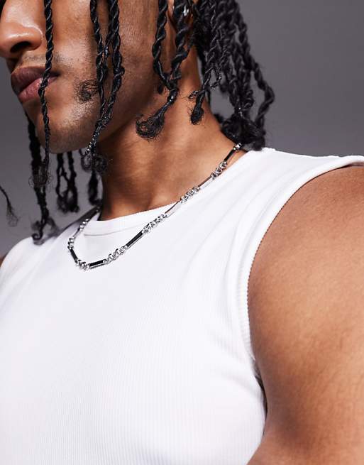 4505 Slim Fit Seamless Ribbed Training Tank In White