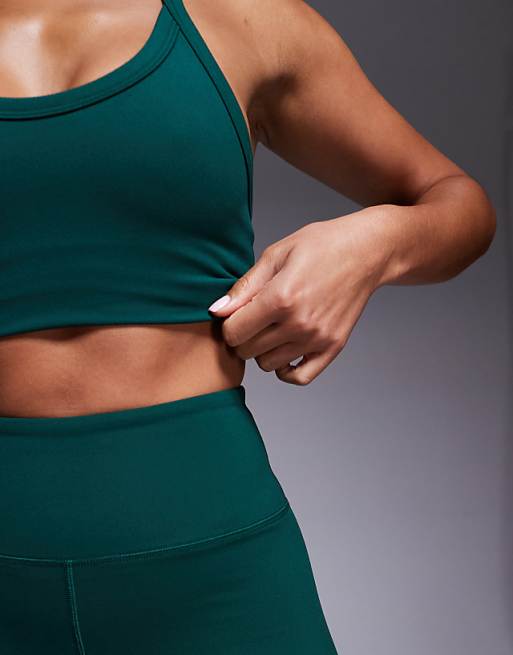 4505 Soft Touch Minimal Seam High Waist 8 Inch Legging Short In Charcoal Green