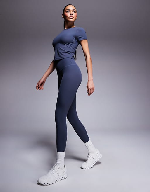 4505 Soft Touch Rib Co-ord In Blue Grey