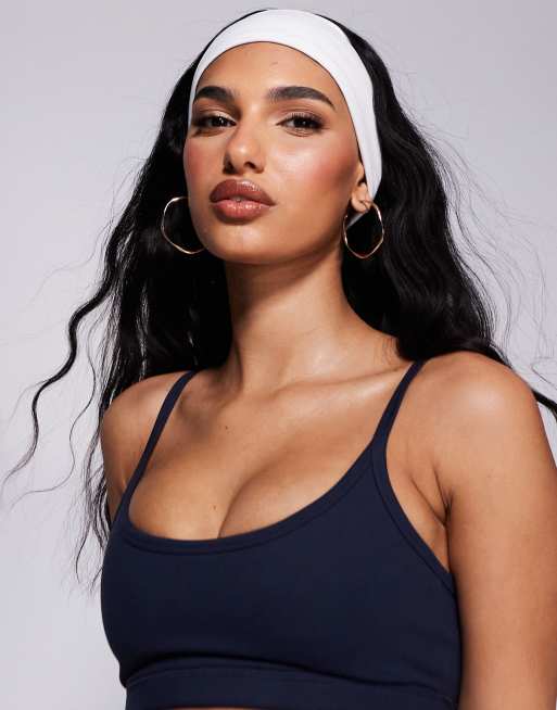 4505 Soft Touch Yoga Headband In White