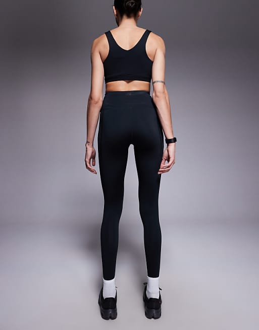 4505 Tall Icon Active Tie Waist Run Legging With Phone Pocket In Black