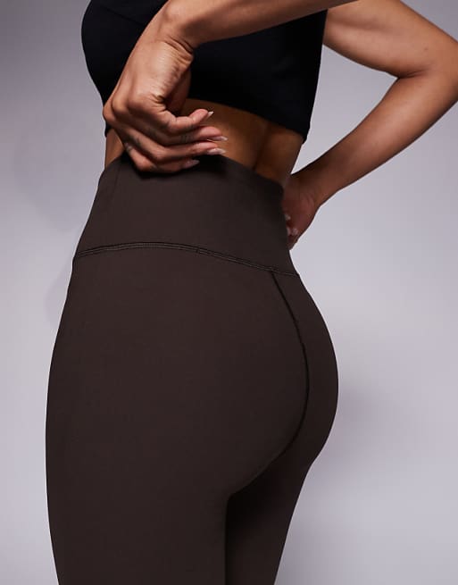 4505 Tall Icon Soft Touch High Waist Slim Kick Yoga Legging In Chocolate