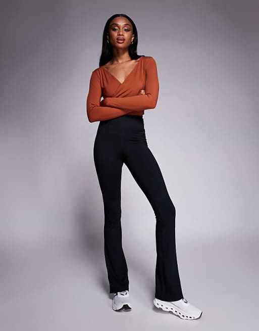 4505 Tall Icon soft touch high waist slim kick yoga legging in black