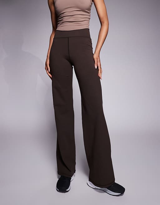 4505 Tall Icon Soft Touch High Waist Wide Leg Dance Pant In Chocolate