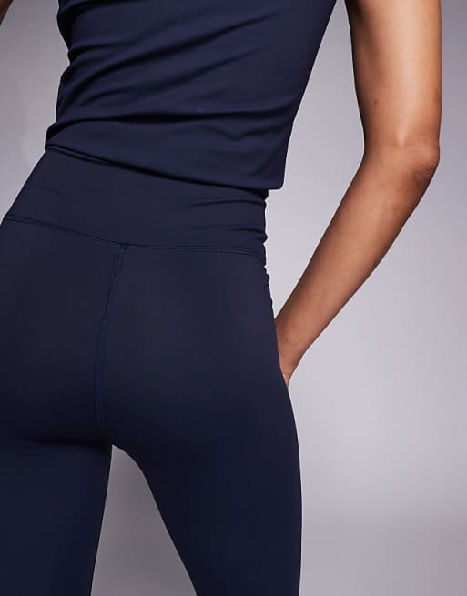 4505 Tall Icon Soft Touch Wrap Waist Yoga Legging In Midnight Navy