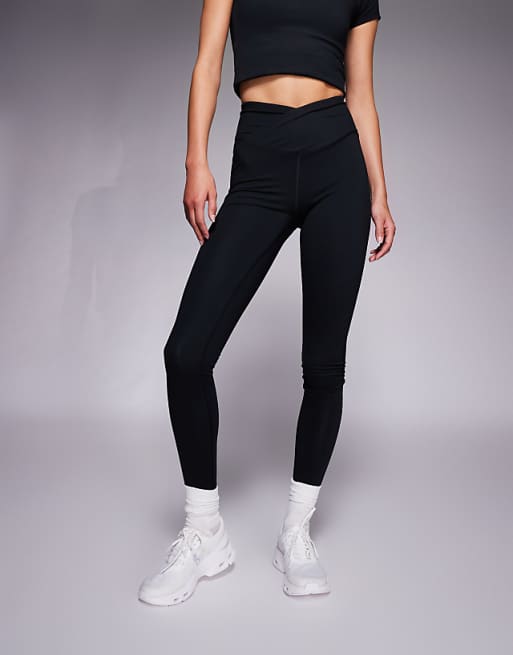 4505 Tall Icon Soft Touch Wrap Waist Yoga Legging In Black