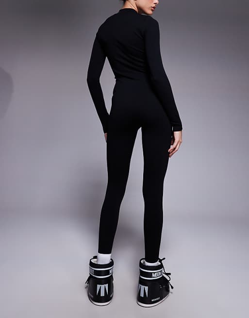 4505 Tall Seamless Zip Front All-in-one In Black