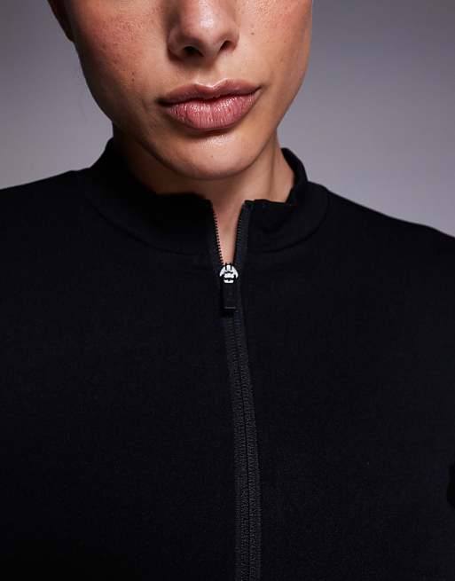 4505 Tall Seamless Zip Front All-in-one In Black