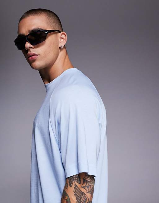 4505 Yoga Lightweight Quick Dry Performance Oversized T-shirt In Sky Blue