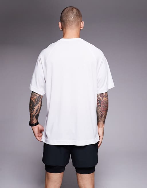 4505 Yoga Lightweight Quick Dry Performance Oversized T-shirt In White