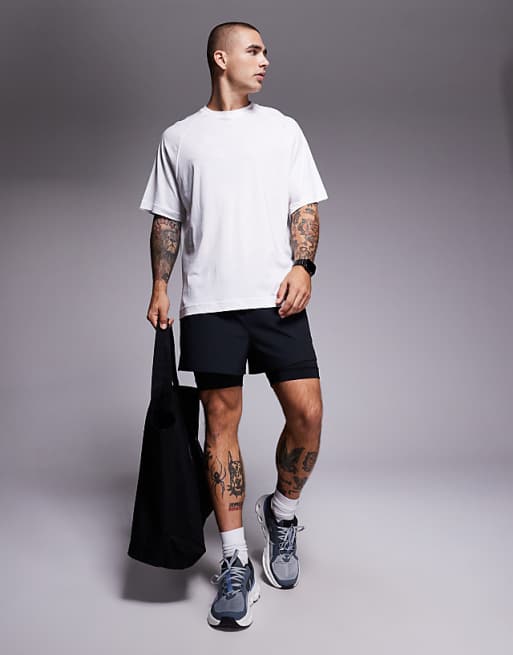 4505 Yoga Lightweight Quick Dry Performance Oversized T-shirt In White