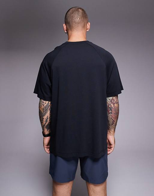 4505 Yoga Lightweight Quick Dry Performance Oversized T-shirt In Black